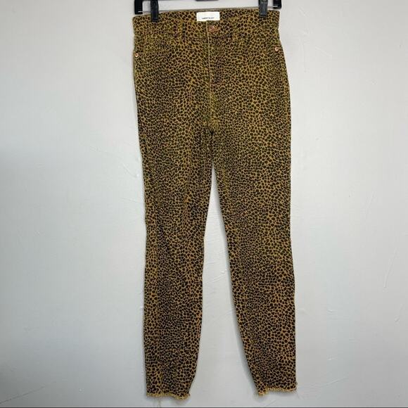 CURRENT/ELLIOTT Leopard Print Jeans Womens Size 25 Straight Leg Mob Wife Playful - Picture 2 of 11
